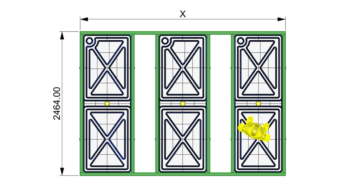 B150 strengthened modular pontoon base with deeper 150 mm aluminium beam, dimensioned plan