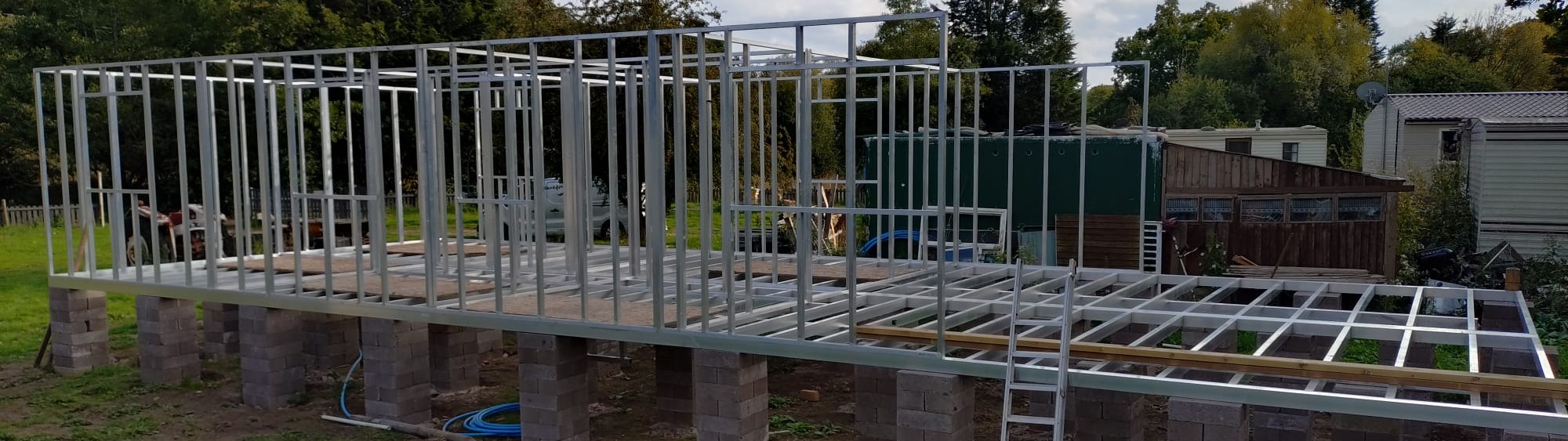 Custom aluminium fabrication and floating structure at the Floats and Frames Poole workshop