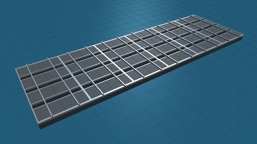 Modular pontoon base module array rendered live in the 3D pontoon base builder
